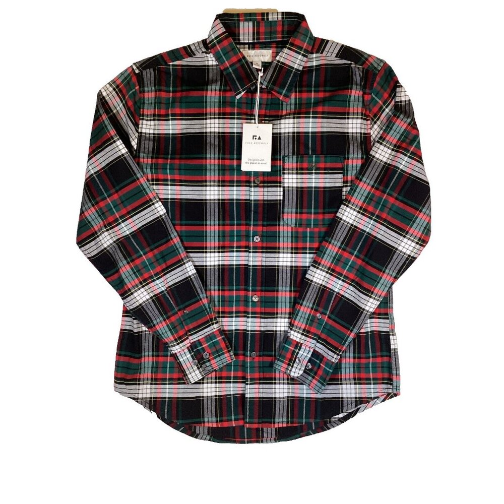 Free Assembly Long Sleeve Button Up Cotton Shirt Size Med Brand New w Tags